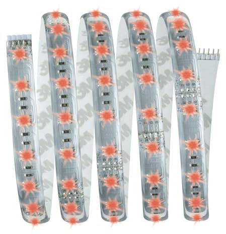 Paulmann 70674 LED Stripe MaxLED RGB Basisset incl. 1x20 Watt dimmbar Lichtband Silber Lichtstreifen Kunststoff LED Band