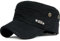 Kuyou Unisex Army Military Flat Cap Vintage Cotton Baseballmütze Kappe, 006Black, Einheitsgröße