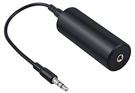 Neoteck Ground Loop Noise Isolator, Noise Filter Eliminator with 3.5mm Jack Audio Cable for Car Audio System/Home Stero System - Black