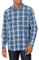 Amazon Essentials Men's Regular-Fit Long-Sleeve Casual Poplin Shirt, Navy Medium Plaid, L