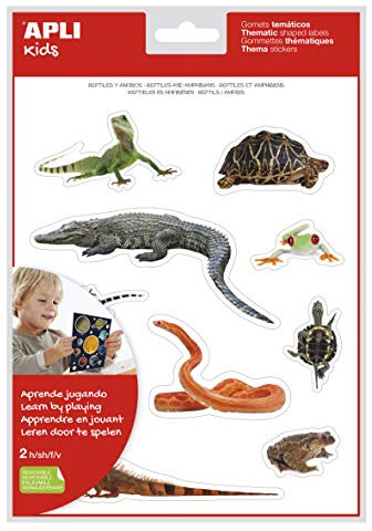 Realistische thematische Gummibänder und Amphibien 2 Blätter