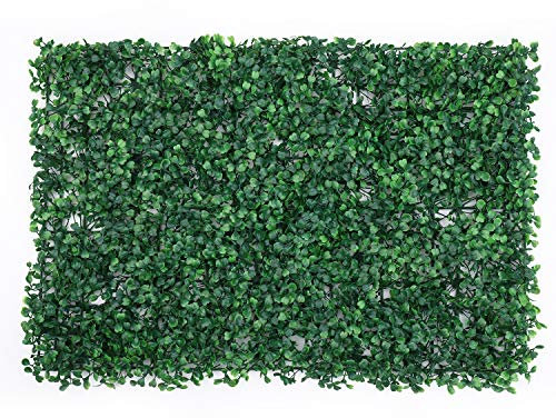 WedDecor Paneles de flores para decoración de pared, flores artificiales, fondo floral romántico, seto, decoración del hogar, boda, fiesta, fondo de fotos, hierba verde, 1 unidad, 60 x 40 cm