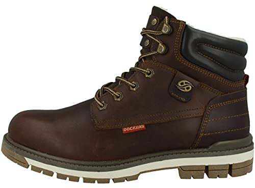 Dockers by Gerli 43lu110, Stivali Combat Uomo, Marrone (Schoko 360), 44 EU