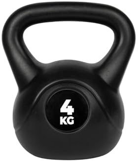 VirtuFit PVC Kettlebell - 4 kg - Schwarz