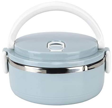 Wifehelper Contenedor de alimentos con aislamiento térmico, lonchera portátil de acero inoxidable con aislamiento térmico/frío para niños Oficina de estudiantes(1-Tier)