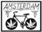 Pixxprint Amsterdam Light Leinwandbild 80x60 cm im Bilderahmen, Wandbild, Schattenfugenrahmen, Kein Poster