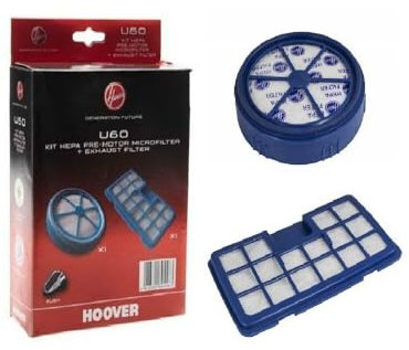 sparefixd Kit de filtres HEPA pour aspirateur Hoover Rush TCR Hoover U60