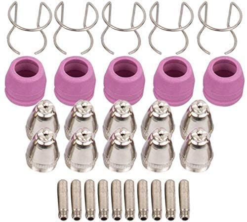 SUSEMSE 30 STÜCKE AG-60 SG-55 WSD-60 Plasmaschneider Schneidbrennerspitzendüsen Verbrauchsmaterial Zubehör geeignet für CUT-60 CUT50P CUT50