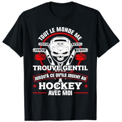 Ice Hockey Maillot Drôle Joueur Hockey sur Glace T-Shirt
