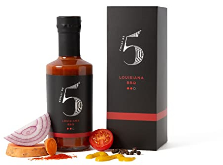Chilli No.5 | Louisiana BBQ, Gourmet Smokey Hot Sauce, Vegan, Gluten Free, No Artificial Colors or Flavorings, 200 Milliliters Bottle