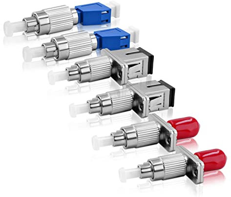 SKYSHL SM 9/125um (2*FC-SC+2*FC-ST+2*FC-LC) LWL Verbinder FC UPC(Stecker) zu LC SC ST UPC(Buchse) Adapter Simplex Konverter Glasfaser Kupplungen für OTDR/OLS/OPM/VFL/Glasfaser(FUU6)