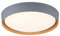 SellTec LED Deckenleuchte rund, dimmbar per Wandschalter, Stufendimmer, D=40cm grau/Holz Holzdekor innen……