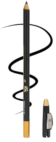 Jenngaoo Bartstift Friseurstift, mit Integriertem Anspitzer für Konturen & Haarlinien, Wasserfester Bartfüllstift für Männer, Rasierpflege Werkzeug (Schwarz)