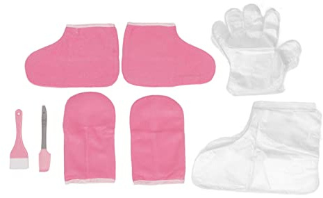 Sonew Paraffinwachs Badehandschuhe, 200 teiliges Einweghandschuh Fußabdeckungs Spa Behandlungsset, Wachs Handschuhe Fußset, Wachshand Fußeinlagen