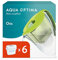 Aqua Optima Oria Carafe Filtrante et 6 Cartouches Filtrantes Evolve+ 30 Jours, Capacité 2,8 litres, Pour la Réduction des Microplastiques, du Chlore, du Calcaire et des Impuretés, Vert