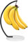Livabber Banana Holder with Marble Base, Metal Banana Hanger Modern Tree Stand with Hook, Durable Banana Keeper Fresh Fruit Storage Organizer Freestanding for Kitchen Countertop (Black, Single Hook)