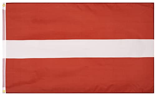 MUWO Flagge Nations Together 90 x 150 cm Nationalmanschaften, doppelseitige Gartenflagge, wetterfeste Fanflagge, Fußballflagge Polyester Länderfagge Deutschland mit Ösen (Lettland)