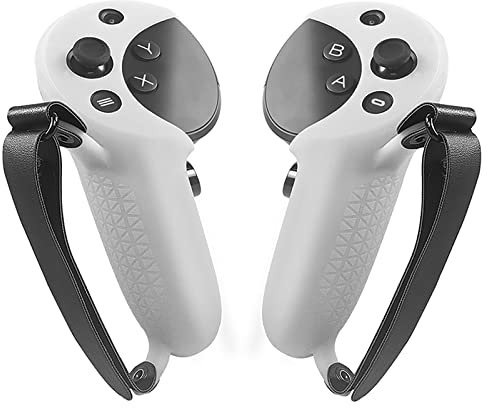 LICHIFIT Handle Grip Cover Silikon Schutzhülle für Meta Quest Pro VR Game Griff Ersatz Zubehör Sleeves mit verstellbarer Handschlaufe