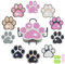 AUAUY 10 Pack Diamant-Maluntersetzer mit Ständer, Katzen-Fußabdruckmuster Diamond Painting Untersetzer Diamant Malset, DIY Diamant Kunsthandwerkszubehör für Anfänger, Erwachsene und Kinder Geburtstag