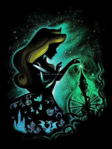 Youtheart Diamond Painting Aurora Diamond Art Sleeping Beauty, 5D Full Drill Cross Stitch Embroidery Kits
