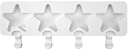 Stern Eiscreme Silikonform, Eis am stiel Silikonform weich und glatt Wiederverwendbar Eisformen Kinder DIY Eis am Stiel BPA Frei Popsicle Formen Antihaftend Eisformen für Ice Lolly Eis Bonbons