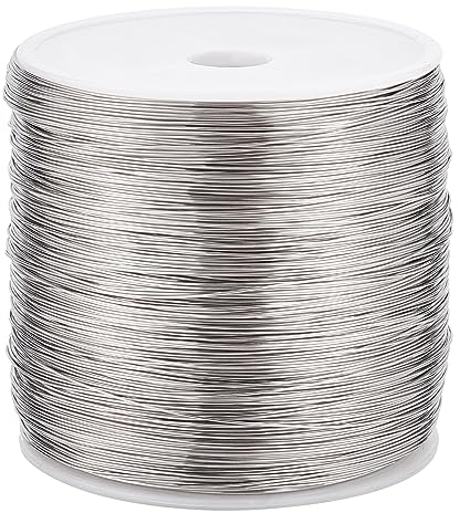 BENECREAT 250m 0.4mm/26 Gauge Einzelstrang-Tigerschwanz-Perlendraht, Edelstahl-Basteldraht Für Schmuck Und Perlen Zum Basteln, Schmuckherstellung, Skulpturenrahmen