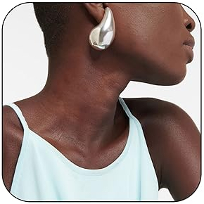 MOROTOLE Große Silber Ohrring Dupes Hypoallergene Chunky Silber Ohrringe Große Wassertropfen Ohrringe Silber Teardrop Ohrringe für Frauen