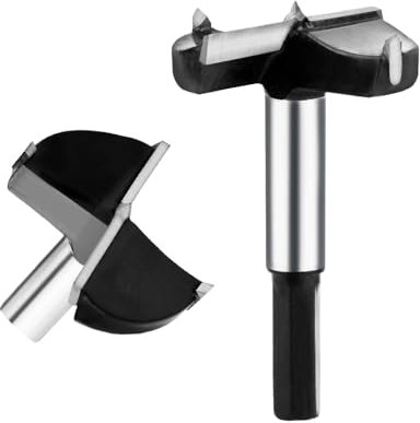 hsawbit 40mm Forstner Drill Bit Hinge Cutter Carbide Tipped Forstner Bit for Kitchen Cupboard Hinges, Hard Wood Hole Saw Woodworking Drilling Hinge Drill Bit