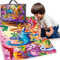 QUOKKA Riesige Bodenpuzzle ab 3 4 5 – 60x90 cm, 48-teilige Puzzle Spiele ab 2 3 4 Jahren – Große Spielzeug ab 3 4 Jahre – XXL Dinosaurier Geschenk für Jungen und Mädchen 5 6