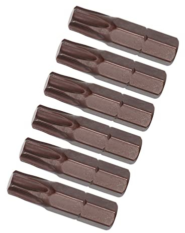 Kozelo 6pcs Torx Embout - [1 pouce x H1/4 x T35] Hex Tige Magnétique Vis Tournevis Lot Tête pour Douille Tournevis Poignée Utilisation