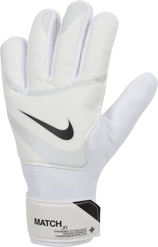 Nike Unisex Kinder Torwarthandschuhe Nk Gk Match Jr - Ho23, White/Pure Platinum/Black, FJ4864-100, 4