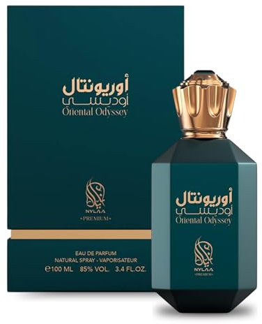 Oriental Odyssey 100ml by Nylaa Perfume - Ambre Narguile & Oriental Blend - Warm Unisex Perfume with Honey Orchid Cinnamon and Vanilla Aroma