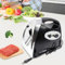 2800W Edelstahl Elektrisch Fleischwolf, Multi Küchenmaschine, 1.5Kg/Min, mit 3 Mahlplatten Wurstfüller, für Fleisch, Gemüse, Salat (Schwarz)