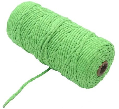 SioNS 2/3/4mm Spago Macrame Cord String Filo Artigianato fai da te Cavo di cotone intrecciato intrecciato per decorazioni per feste-Colore 15-2MM 100M