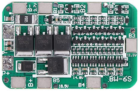 Osmond 6S 15A 24V PCB BMS Chargeur Carte de Protection pour 6 18650 Li-ION Batterie au Lithium Module de Batterie Kit DIY, 391798