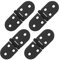 sourcing map Folding Table Hinge, 4pcs Iron 270 Degree Round Edge Sewing Machine Table Butler Tray Hinges for Cabinet Desk Drawer Door Furniture (Black, 3.2 x 1.2inch)