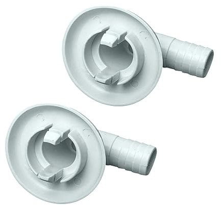 Elnwnnkc 2pcs Air Conditioner Drain Outlet Connector External Unit Drain Hose Connector Elbow Fitting Easy Installation