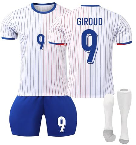 Frankreich 24/25 Fußball Trikot, Hause/Auswärts Fußball Trikot für Kinder Erwachsener, Frankreich Trikots Shorts und Socken Anzug Jungen Herren