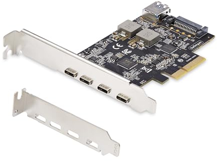 StarTech.com Tarjeta PCIe de 5 Puertos USB 10Gbps 4X USB-C / 1x USB-A - Hub Concentrador Interno USB 3.2 10Gb - USB Tipo C