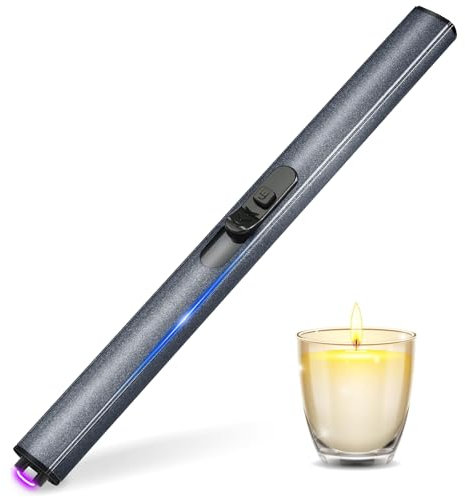 Lichtbogen Feuerzeug Elektrisches Feuerzeug Lichtbogen Stabfeuerzeug Winddichte Flammenlose, Stabfeuerzeug USB Aufladbar Elektro Kerzenanzünder für Küche Herd Camping Feuerwerk Kamin Kerzen Anzünden