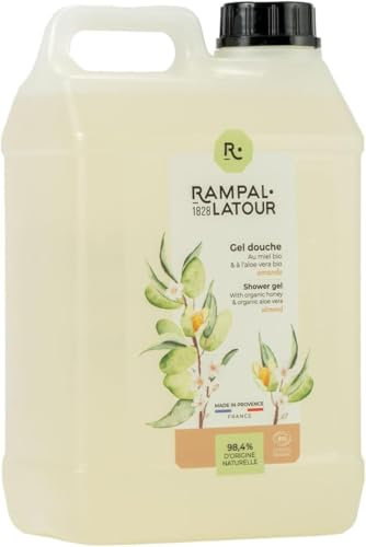 Rampal Latour - Gel douche certifié bio - Amande - Recharge 3L - Cosmos Organic