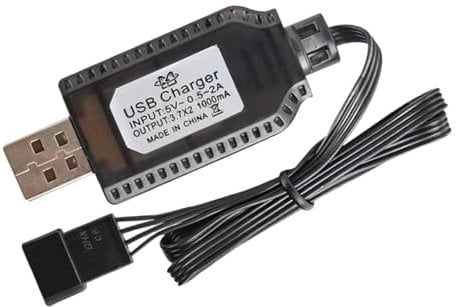 7.4V 1000mA Drone Charger, USB RC Battery Connector Cable SM-2P SM-3P SM-4 Portable Charging Cable For Toy Battery With Indicator Light Design