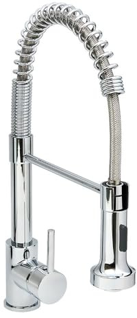 Milano Mirage Chrome Lever Handle Kitchen Sink Mixer Tap Swivel Spout Pull Out Spray Head