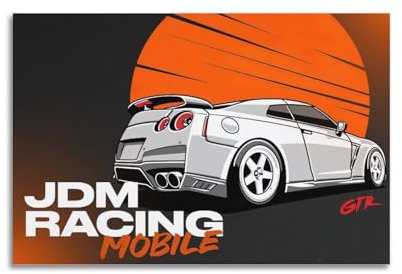 JDM Auto-Poster, GTR R35, dekoratives Gemälde, Leinwand, Kunstbild, 30 x 45 cm
