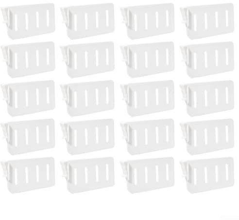 Jonikuper Set di 20 divisori in plastica, organizer per frigorifero, divisore per porta laterale, per organizzare le porte laterali e ottimizzare lo spazio