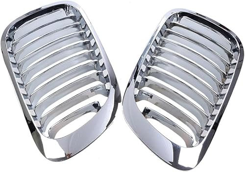ATTLGR Parrillas Delanteras Coche para BMW Serie 3 E46 M3 Coupe Cabrio 1999-2003- 2007,Rejilla Ventilacion Frontal,Rejillas Frontales Radiador,Rejilla De Entrada Delantera De Repuesto,B