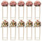 Lot de 10 supports de fleurs dorés pour arrangement floral, en métal, modernes, rectangulaires, pour table de mariage, centres de table, colonne, présentoir pour bars, hôtels, cafés