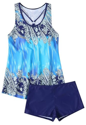 Tankini Damen Set Sexy Modische, Sale Angebote Bademode Bauchweg, Konservativer Tankini Badeanzug Mit Hoher Taille, Günstig Swimming Suits Elegant Schick, Schwimmanzug Push Up Badeanzüge Weich Bequem