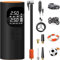 Hexinex 10000mAh Compresor Aire Portatil 150PSI &Power Bank, Inflador Ruedas Coche Cableado o Inalámbrico con Pantalla LCD Digital y LED SOS, Bomba de Aire Bicicletas, Scooters, Moto, Coche, Pelotas