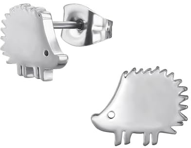 Monkimau Igel Kinder Ohrringe Chirurgenstahl | Edelstahl Hypoallergen Kinderohrringe | Mädchen Schmuck Geschenk Geschenkidee